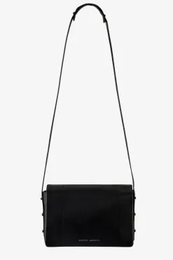 Status Anxiety Succumb Shoulder Bag Black Fold Over Side Studs