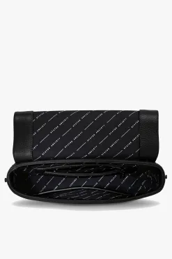 Status Anxiety Succumb Shoulder Bag Black Fold Over Side Studs