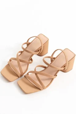 Nude Suki Strappy Mid Heel