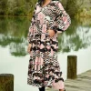 Curate Swept Away Pink Floral Midi Dress