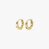 Pilgrim Taffy Recycled Small Swirl Hoop Earrings Gold