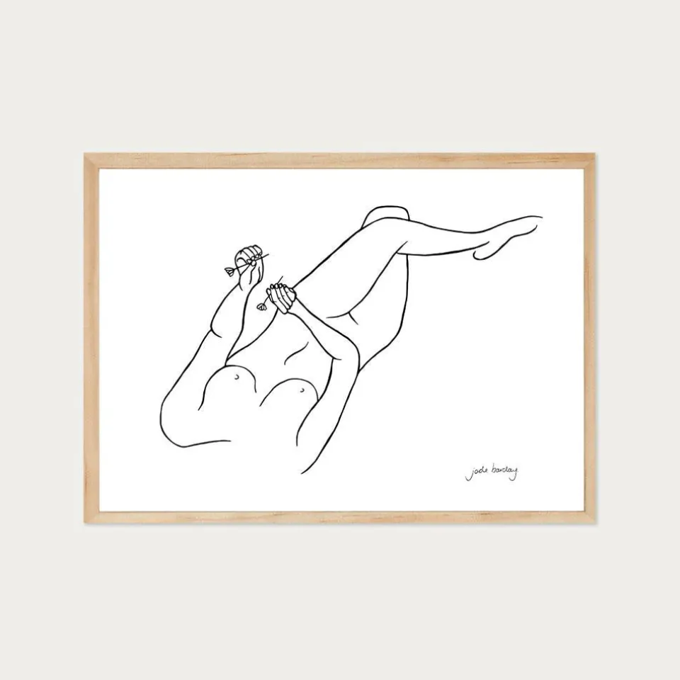 Wild u0026 Salty Take A Buttercup Moment Lying Lady A2 Print Pine Frame
