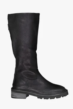 Minx Taylor Hi Zip Up Black Leather Boot