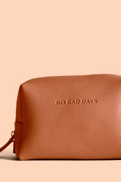 No Bad Days Terracotta Vegan Leather Beauty Bag