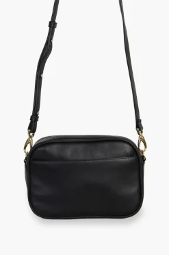Federation The All Times Black Leather Cross Body Gold Hardware Bag