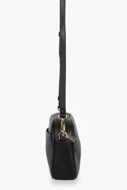 Federation The All Times Black Leather Cross Body Gold Hardware Bag