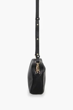 Federation The All Times Black Leather Cross Body Gold Hardware Bag