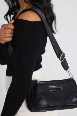 Nakedvice The Hunter Silver Hardware Black Nylon Bag