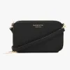 Nakedvice The Kiki Gold Double Zip Mini Crossbody Bag Black Leather