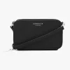 Nakedvice The Kiki Silver Double Zip Mini Crossbody Bag Black Leather