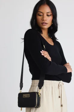 Nakedvice The Lexie Gold Hardware Black Nylon Bag