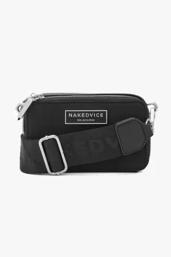 Nakedvice The Lexie Silver Hardware Black Nylon Bag