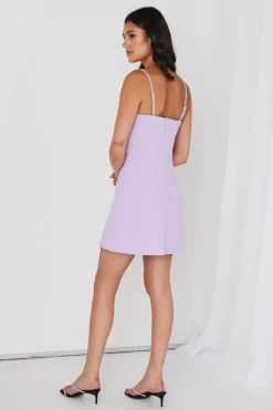 Georgia Mae Tijuana Lilac Structured Removeable Strap Mini Dress