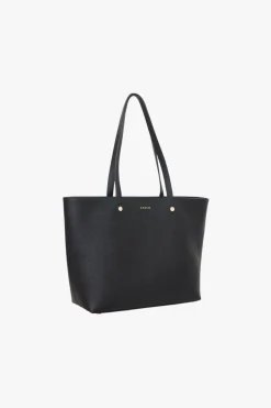 Saben Tilbury Black + Chain Print Leather Shoulder Bag
