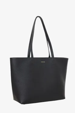 Saben Tilbury Black + Midnight Blue Leather Shoulder Bag