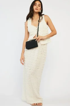 Saben Tilly Black Fine Braid Crossbody Bag