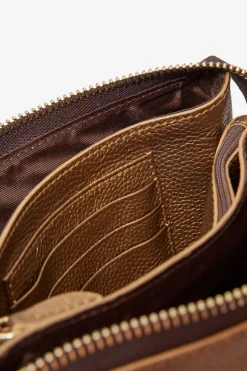 Saben Tilly Brushed Bronze Leather Crossbody Bag