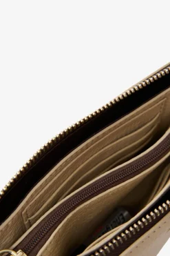Saben Tilly Multi Pocket Biscotti Leather Crossbody Bag