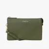 Saben Tilly Multi Pocket Cactus Leather Crossbody Clutch