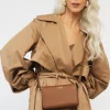 Saben Tilly Multi Pocket Tan Leather Crossbody Clutch