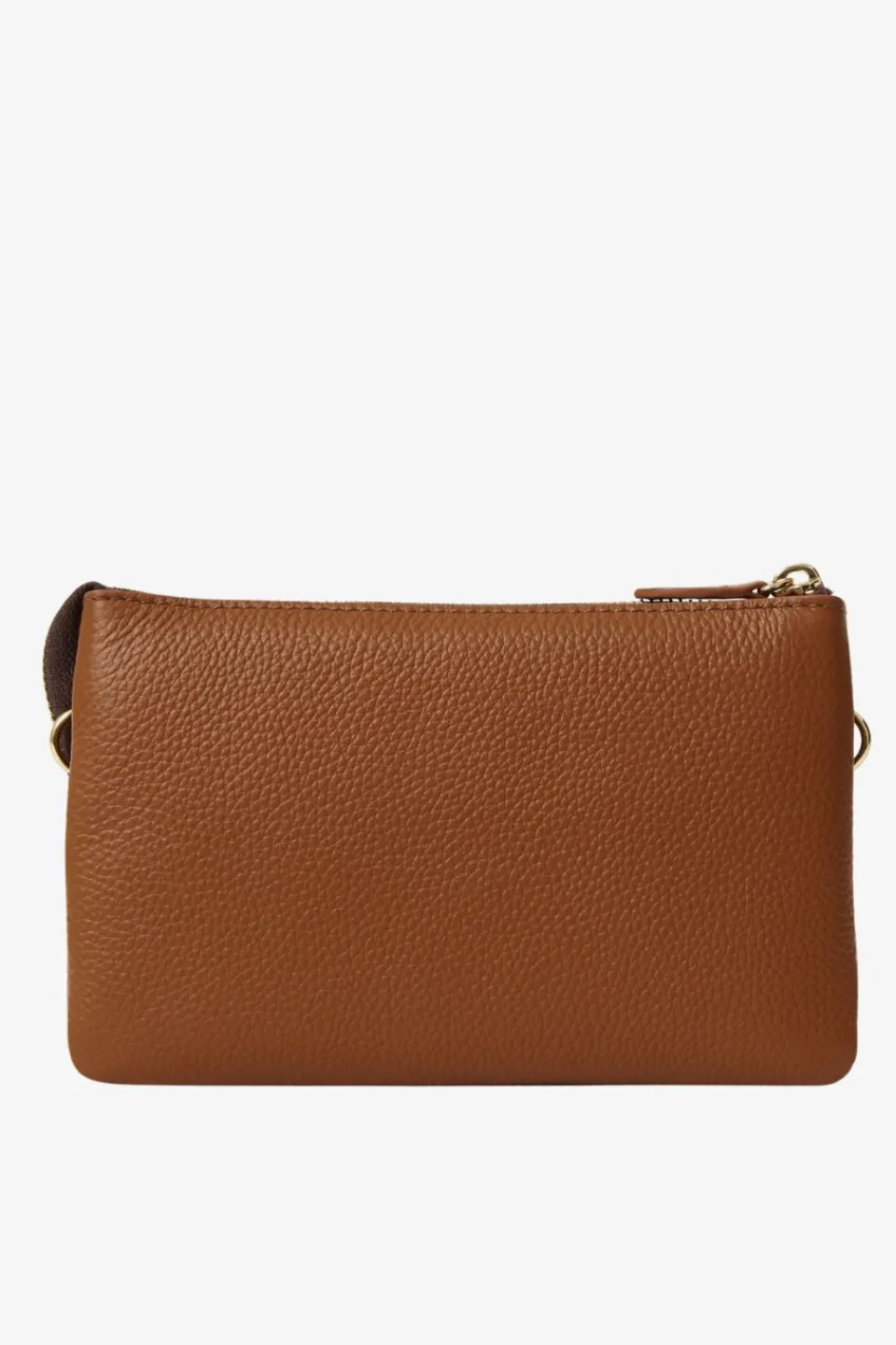 Saben Tilly Multi Pocket Tan Leather Crossbody Clutch
