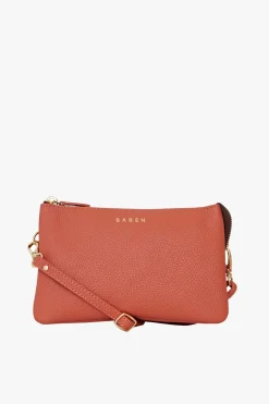 Saben Tilly Multi Pocket Terracotta Crossbody Clutch