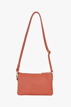 Saben Tilly Multi Pocket Terracotta Crossbody Clutch