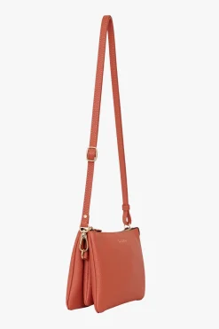 Saben Tilly Multi Pocket Terracotta Crossbody Clutch
