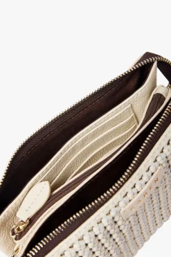 Saben Tilly Sand Fine Braid Crossbody Bag