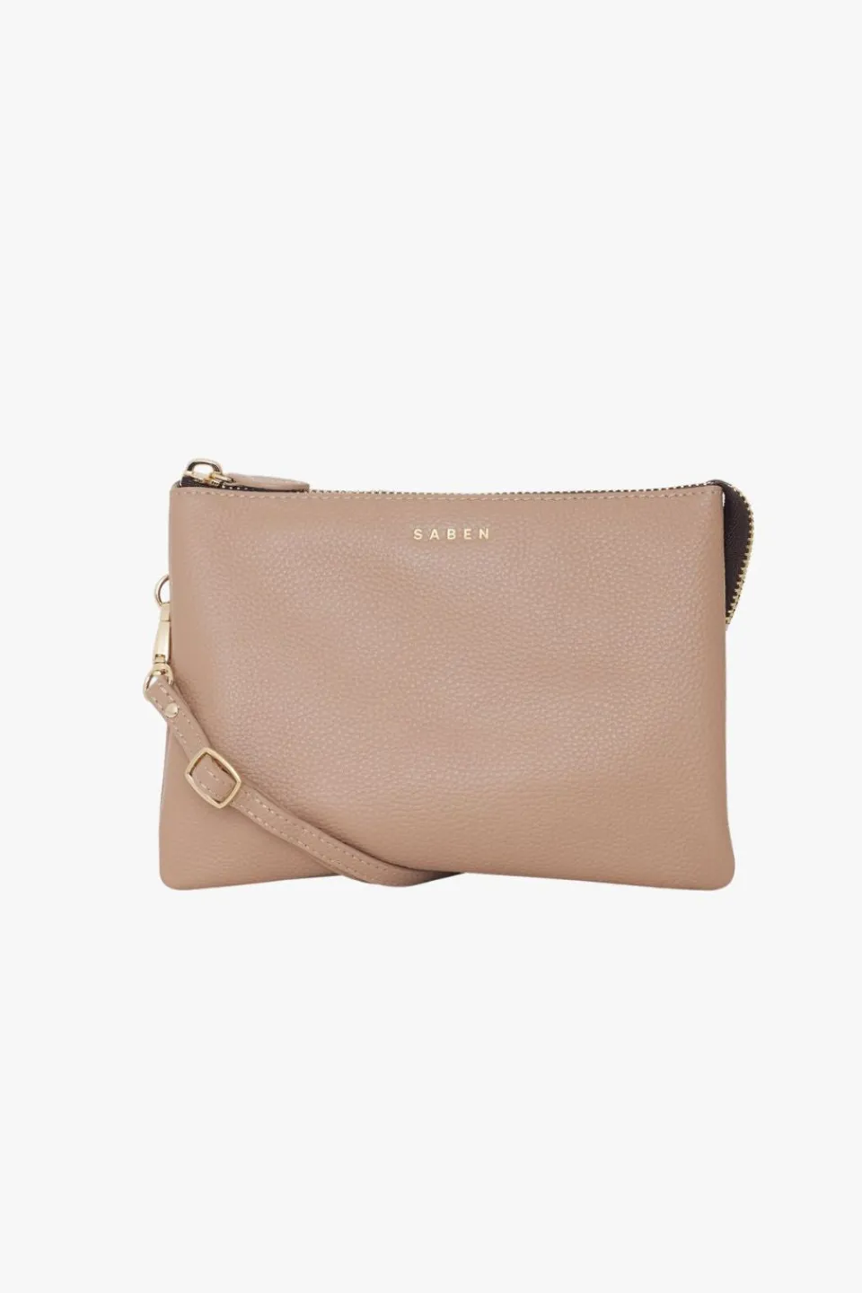 Saben Tilly's Big Sis Taupe Leather Crossbody Bag