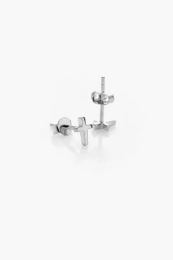 Stolen Girlfriends Club Tiny Stolen Cross Earrings EOL