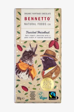 Bennetto Toasted Hazelnut 80g Stone Fairtrade Chocolate