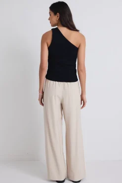 Stories be Told Townie Sand Stripe Side Tape Wide Leg Pants