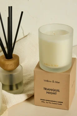 Willow u0026 Mae Tranquil Night Spiced Sandalwood + Amber 230g Soy Candle