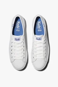 Keds Triple Kick White Leather Mid Sneaker