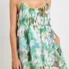 Love Lulu Tropic Jungle Strappy Tiered Mini Dress