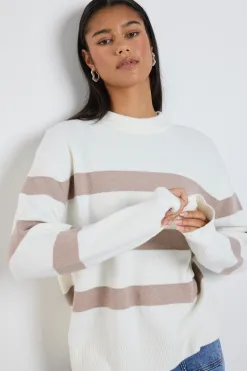 Stories be Told True Natural Stripe Crew Knit Jumper