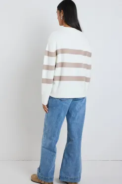 Stories be Told True Natural Stripe Crew Knit Jumper