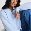 Among the Brave Truth Ice Blue Collar Chunky Knit Jumper