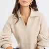 Among the Brave Truth Oat Collar Chunky Knit Jumper