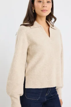 Among the Brave Truth Oat Collar Chunky Knit Jumper