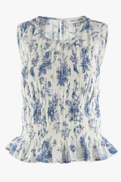 Ivy + Jack Tuscany Porcelain Print Sleeveless Shell Top