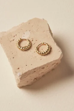 Georgia Mae Twirl Hoop EOL Gold Earrings