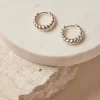Georgia Mae Twirl Hoop EOL Silver Earrings