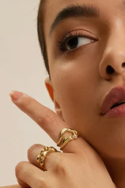 Ania Haie Twisted Wave Adjustable EOL Gold Ring