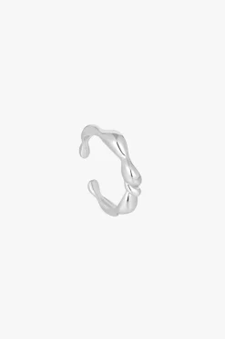 Ania Haie Twisted Wave Adjustable Silver EOL Ring