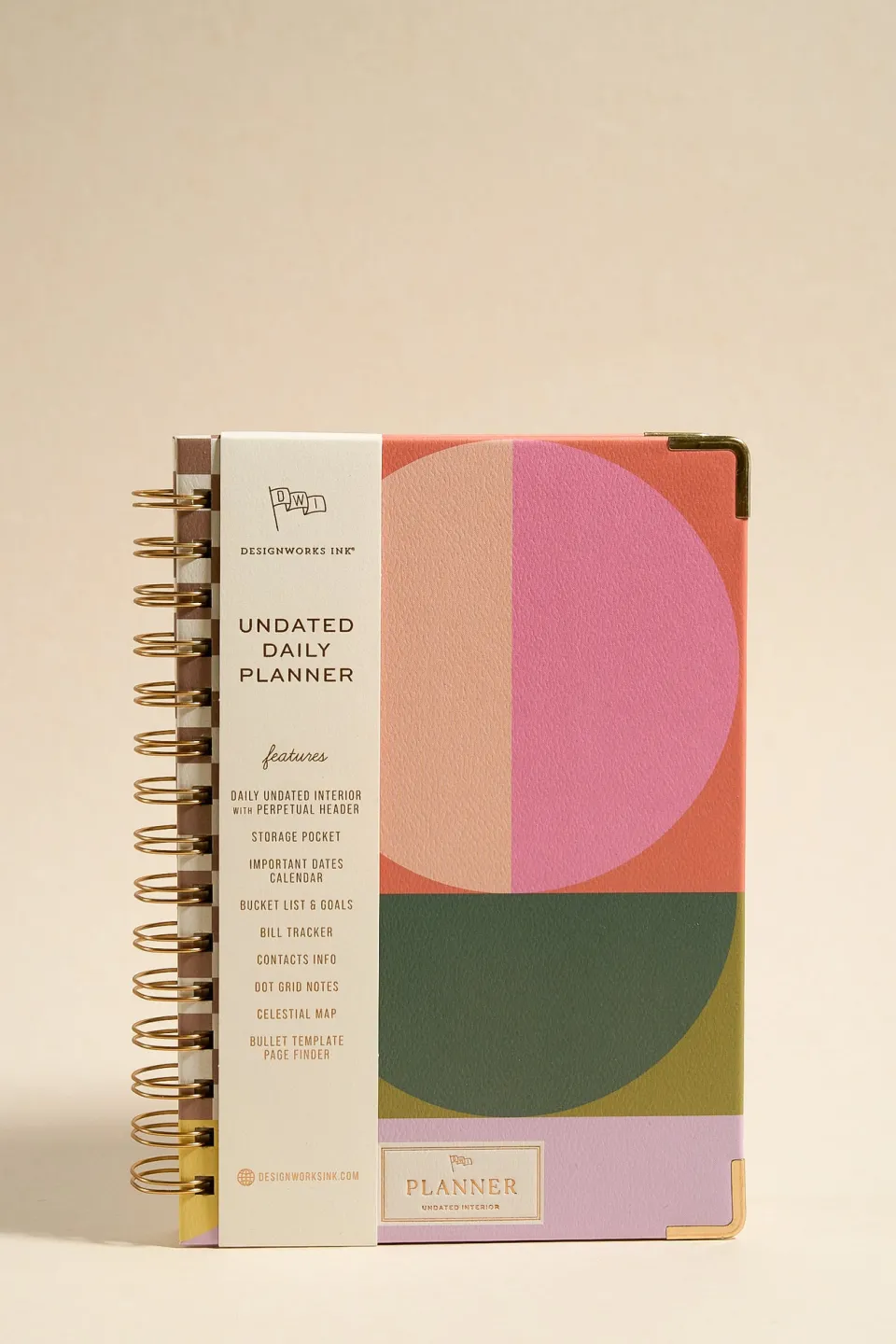 Designworks Ink Undated Geo Checks Planner Journal