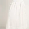 Among the Brave Unwind Ivory Shirred Back Tiered Maxi Skirt