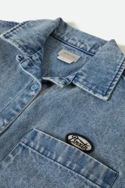 Brixton Utopia Light Blue Denim Overshirt