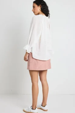 Among the Brave Valid Blush Cord Mini Skirt